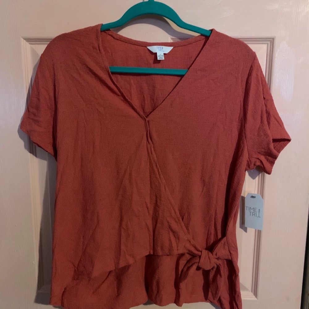 Wrap knit top